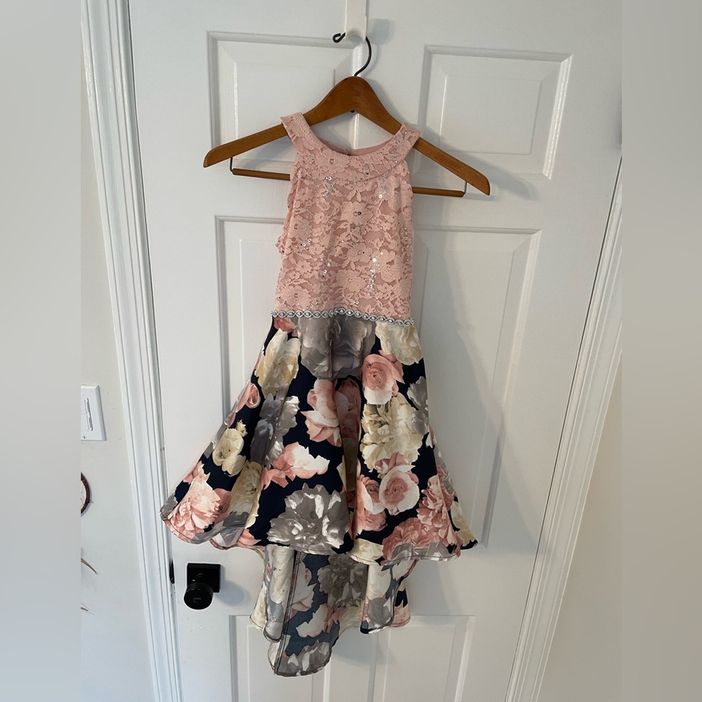 Girls formal hi-low dress, size 7, brand Speechless.